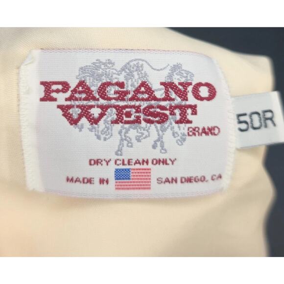 Pagano West Sport Coat Men 50R Vintage USA Made Blazer Western Cowboy Rockabilly - Picture 5 of 8